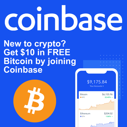 Join Coinbase and get $10 in free BTC!